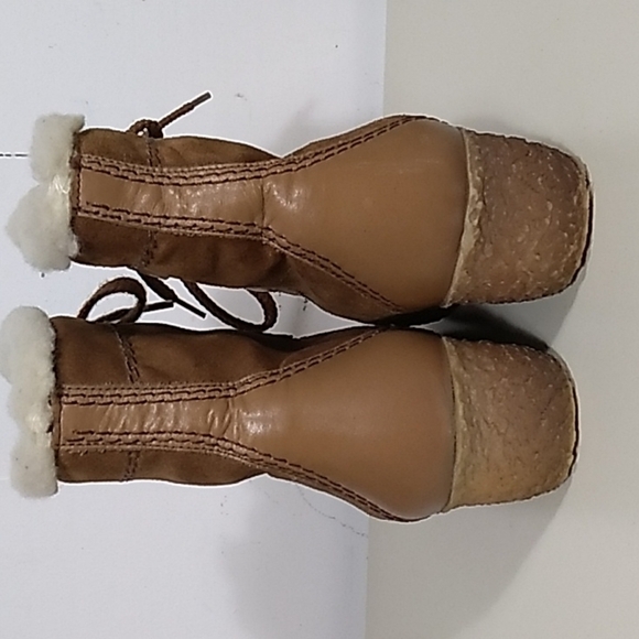 vintage pajar wedge booties with sherling lining - Picture 3 of 9
